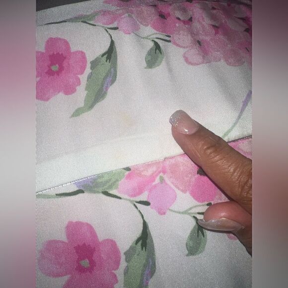 NWT Sherri Hill Pink Ivory Floral Skirt - Picture 5 of 7